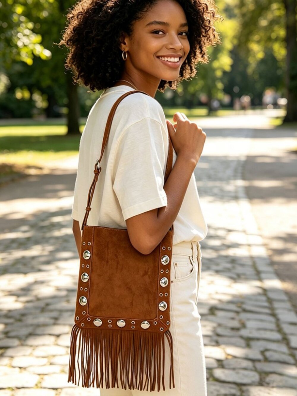 Super Cute Fringe Studded Bag